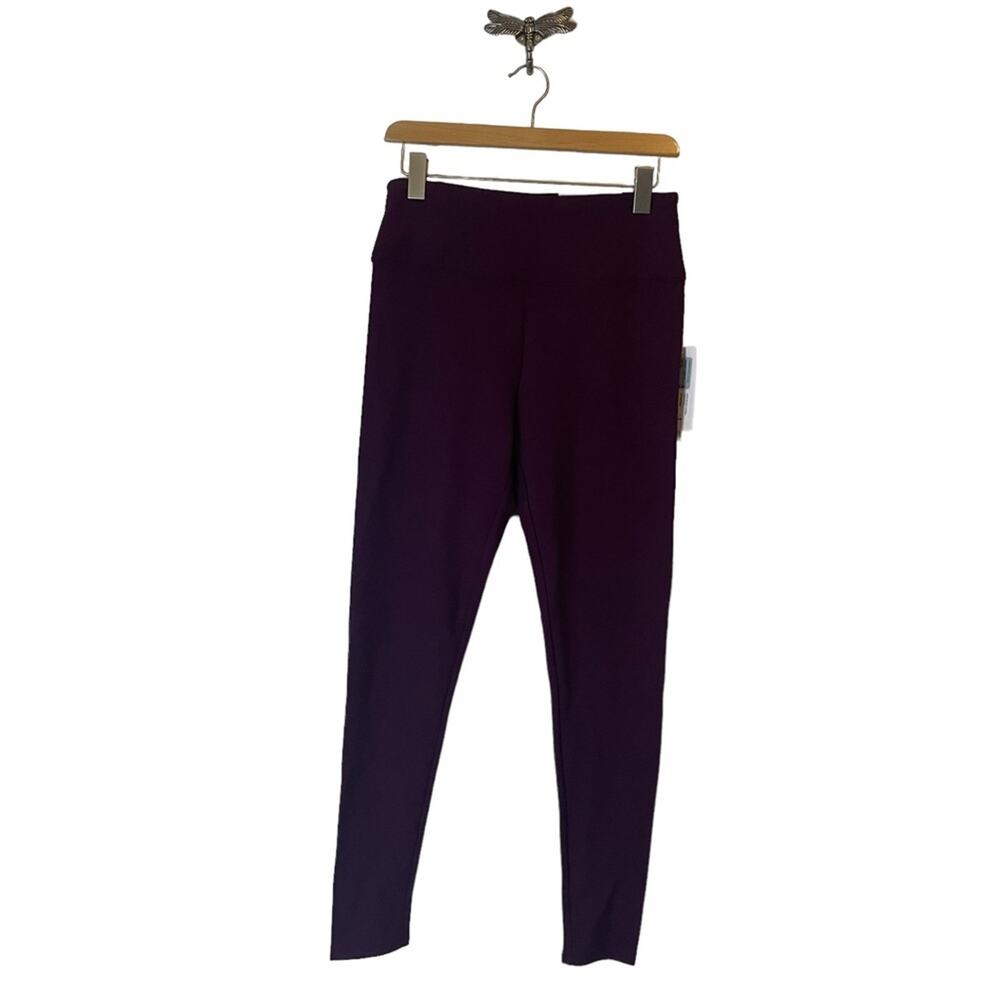 NEW Soft Surroundings Sunset Purple Superslim Solid Leggings Women's Size S